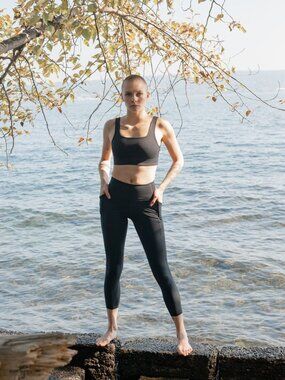 Girlfriend Collective Black Compressive Pocket Legging